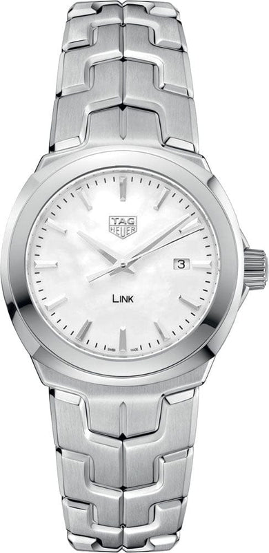 Buy Shop Tag Heuer Link Quartz Mother of Pearl Dial Silver Steel Strap Watch for Women - WBC1310.BA0600 USA Online
