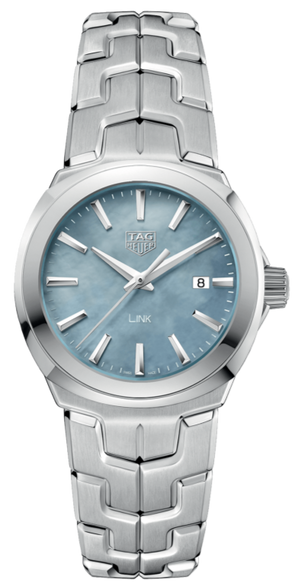Buy Shop Tag Heuer Link Quartz Mother of Pearl Dial Silver Steel Strap Watch for Women - WBC1311.BA0600 USA Online