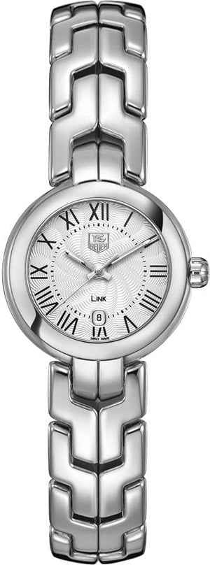 Buy Shop Tag Heuer Link Roman Numeral Silver Dial Silver Steel Strap Watch for Women - WAT1416.BA0954 USA Online