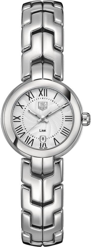 Buy Shop Tag Heuer Link Roman Numeral Silver Dial Silver Steel Strap Watch for Women - WAT1416.BA0954 USA Online