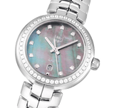 Buy Shop Tag Heuer Link Trilogy Cameron Diaz Diamonds Mother of Pearl Dial Silver Steel Strap Watch for Women - WAT1419.BA0954 USA Online