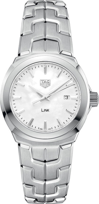 Buy Shop Tag Heuer Link Quartz Mother of Pearl Dial Silver Steel Strap Watch for Women - WBC1310.BA0600 USA Online