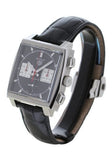 Buy Shop Tag Heuer Monaco Automatic Chronograph Black Dial Black Leather Strap Watch for Men - CBL2113.FC6177 USA Online