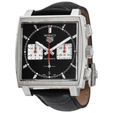 Buy Shop Tag Heuer Monaco Automatic Chronograph Black Dial Black Leather Strap Watch for Men - CBL2113.FC6177 USA Online