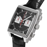 Buy Shop Tag Heuer Monaco Automatic Chronograph Black Dial Black Leather Strap Watch for Men - CBL2113.FC6177 USA Online