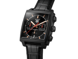 Buy Shop Tag Heuer Monaco Automatic Chronograph Black Dial Black Leather Strap Watch for Men - CBL2180.FC6497 USA Online