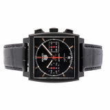 Buy Shop Tag Heuer Monaco Automatic Chronograph Black Dial Black Leather Strap Watch for Men - CBL2180.FC6497 USA Online