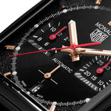 Buy Shop Tag Heuer Monaco Automatic Chronograph Black Dial Black Leather Strap Watch for Men - CBL2180.FC6497 USA Online