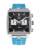 Buy Shop Tag Heuer Monaco Automatic Chronograph Black Dial Silver Steel Strap Watch for Men - CBL2113.BA0644 USA Online