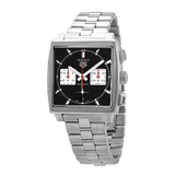 Buy Shop Tag Heuer Monaco Automatic Chronograph Black Dial Silver Steel Strap Watch for Men - CBL2113.BA0644 USA Online