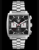 Buy Shop Tag Heuer Monaco Automatic Chronograph Black Dial Silver Steel Strap Watch for Men - CBL2113.BA0644 USA Online