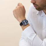 Buy Shop Tag Heuer Monaco Automatic Chronograph Blue Dial Black Leather Strap Watch for Men - CAW211P.FC6356 USA Online