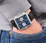 Buy Shop Tag Heuer Monaco Automatic Chronograph Blue Dial Black Leather Strap Watch for Men - CAW211P.FC6356 USA Online