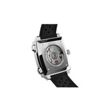 Buy Shop Tag Heuer Monaco Automatic Chronograph Blue Dial Black Leather Strap Watch for Men - CAW211P.FC6356 USA Online