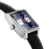 Buy Shop Tag Heuer Monaco Automatic Chronograph Blue Dial Black Leather Strap Watch for Men - CAW211P.FC6356 USA Online