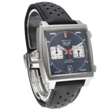 Buy Shop Tag Heuer Monaco Automatic Chronograph Blue Dial Black Leather Strap Watch for Men - CAW211P.FC6356 USA Online