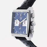 Buy Shop Tag Heuer Monaco Automatic Chronograph Blue Dial Blue Leather Strap Watch for Men - CBL2111.FC6453 USA Online