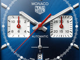 Buy Shop Tag Heuer Monaco Automatic Chronograph Blue Dial Blue Leather Strap Watch for Men - CBL2111.FC6453 USA Online