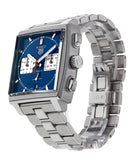 Buy Shop Tag Heuer Monaco Automatic Chronograph Blue Dial Silver Steel Strap Watch for Men - CBL2111.BA0644 USA Online