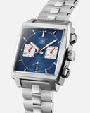 Buy Shop Tag Heuer Monaco Automatic Chronograph Blue Dial Silver Steel Strap Watch for Men - CBL2111.BA0644 USA Online