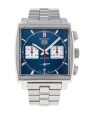 Buy Shop Tag Heuer Monaco Automatic Chronograph Blue Dial Silver Steel Strap Watch for Men - CBL2111.BA0644 USA Online