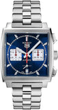 Buy Shop Tag Heuer Monaco Automatic Chronograph Blue Dial Silver Steel Strap Watch for Men - CBL2111.BA0644 USA Online