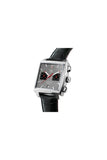 Buy Shop Tag Heuer Monaco Calibre 12 Final Edition Chronograph Grey Dial Black Leather Strap Watch for Men - CAW211J.FC6476 USA Online