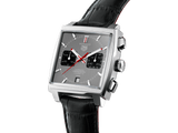 Buy Shop Tag Heuer Monaco Calibre 12 Final Edition Chronograph Grey Dial Black Leather Strap Watch for Men - CAW211J.FC6476 USA Online