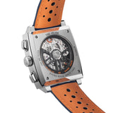 Buy Shop Tag Heuer Monaco Gulf Automatic Chronograph Blue Dial Blue Leather Strap Watch for Men - CBL2115.FC6494 USA Online