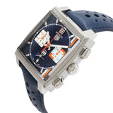 Buy Shop Tag Heuer Monaco Gulf Automatic Chronograph Blue Dial Blue Leather Strap Watch for Men - CBL2115.FC6494 USA Online