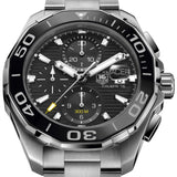 Buy Shop Tag Heuer Aquaracer Calibre 16 Day-Date Black Dial Silver Steel Strap Watch for Men - CAY211A.BA0927 USA Online