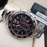 Buy Shop Tag Heuer Senna Chronograph Special Edition Black Dial Silver Steel Strap Watch for Men - CAZ1015.BA0883 USA Online
