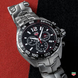 Buy Shop Tag Heuer Senna Chronograph Special Edition Black Dial Silver Steel Strap Watch for Men - CAZ1015.BA0883 USA Online