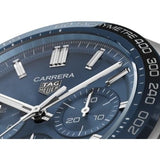 Buy Shop Tag Heuer Carrera Automatic Chronograph Blue Dial Brown Leather Strap Watch for Men - CBN2A1A.FC6537 USA Online