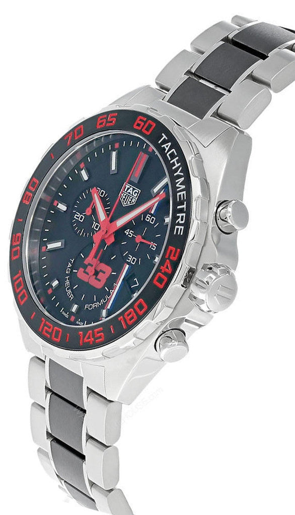 Buy Shop Tag Heuer Formula 1 Max Verstappen Limited Edition Grey Dial Two Tone Steel Strap Watch for Gents - CAZ101U.BA0843 USA Online