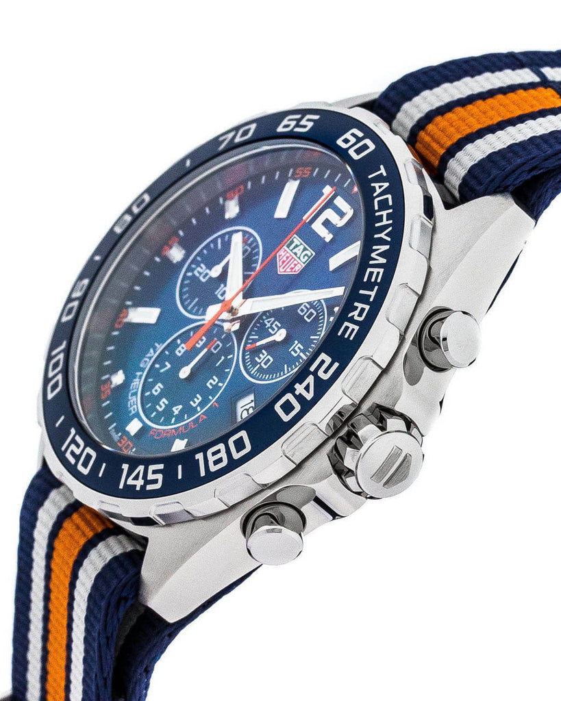 Buy Shop Tag Heuer Formula 1 Quartz Chronograph Blue Dial Two Tone NATO Strap Watch for Men - CAZ1010.FC8196 USA Online