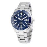 Buy Shop Tag Heuer Aquaracer Calibre 5 Blue Dial Silver Steel Strap Watch for Men - WAY201B.BA0927 USA Online