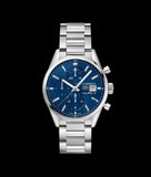 Buy Shop Tag Heuer Carrera Chronograph 41mm Blue Dial Silver Steel Strap Watch for Men - CBK2112.BA0715 USA Online