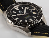 Buy Shop Tag Heuer Aquaracer Calibre 5 Automatic Black Dial Black Nylon Strap Watch for Men - WAY211A.FC6362 USA Online