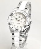 Buy Shop Tag Heuer Aquaracer Diamonds White Dial Two Tone Steel Strap Watch for Women - WAY131D.BA0914 USA Online