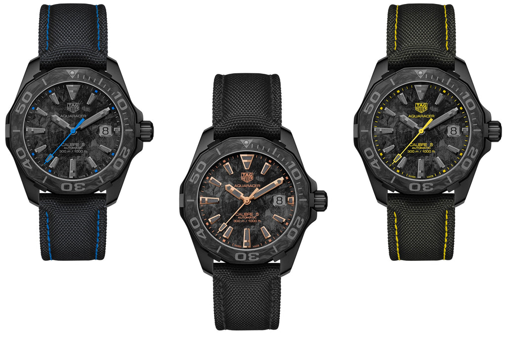 Buy Shop Tag Heuer Aquaracer Carbon Dial Watch for Men - WBD218C.FC6447 USA Online