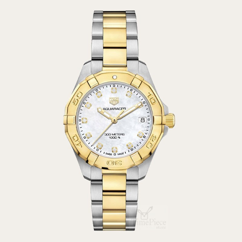 Buy Shop Tag Heuer Aquaracer White Mother of Pearl Dial Watch for Women - WBD1322.BB0320 USA Online