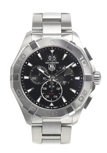 Buy Shop Tag Heuer Aquaracer Chronograph Black Dial Silver Steel Strap Watch for Men - CAY1110.BA0927 USA Online