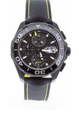 Buy Shop Tag Heuer Aquaracer Chronograph PVD Black Dial Black Nylon Strap Watch for Men - CAY218A.FC6361 USA Online