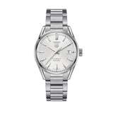 Buy Shop Tag Heuer Carrera Automatic Caliber 5 White Dial Silver Steel Strap Watch for Men - WAR211B.BA0782 USA Online