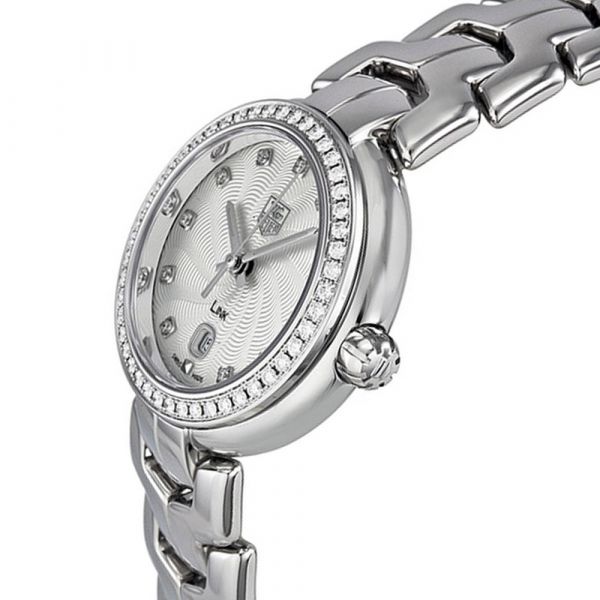 Buy Shop Tag Heuer Link Diamonds Silver Dial Silver Steel Strap Watch for Women - WAT1414.BA0954 USA Online