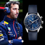 Buy Shop Tag Heuer Carrera Chronograph Blue Dial Blue Leather Strap Watch for Men - CBS2212.FC6535 USA Online