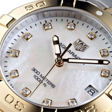 Buy Shop Tag Heuer Aquaracer White Mother of Pearl Dial Two Tone Steel Strap Watch for Women - WBD1322.BB0320 USA Online