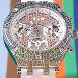 Buy Shop Guess Glitz Pride Limited Edition White Dial White Rubber Strap Watch for Women - GW0407L4 USA Online