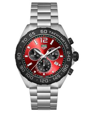 Buy Shop Tag Heuer Formula 1 Chronograph Red Dial Silver Steel Strap Watch for Men - CAZ101AN.BA0842 USA Online
